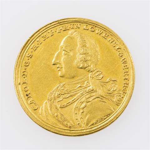 Grafschaft Löwenstein-Wertheim-Virneburg/Gold - Dukat 1754, Karl Thomas (1735-1789),