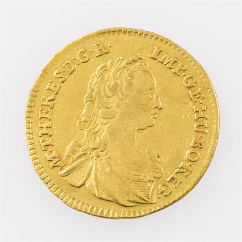 Römisch-Deutsches Reich/Gold - Dukat 1757, Prag, Maria Theresia (1740-1780),