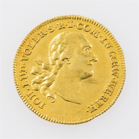 Löwenstein-Wertheim/Gold - Dukat 1771, Johann Ludwig Wolrad (1730-1790),