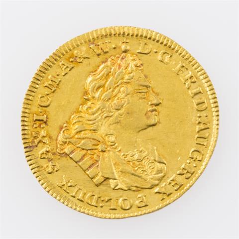 Sachsen/Gold - Dukat 1731/I.G.S., Friedrich August I., August der Starke,