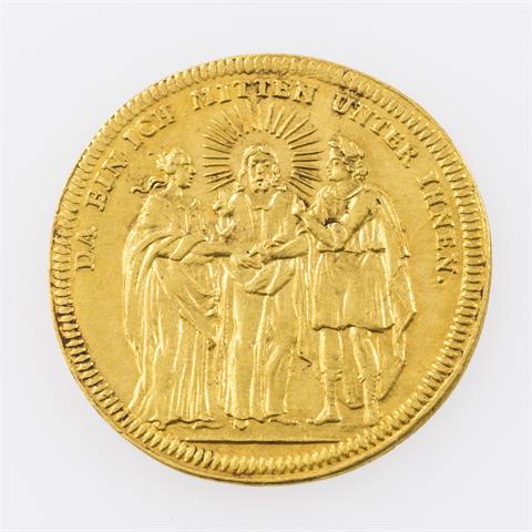 Stadt Nürnberg/Gold - Goldmedaille o.J. im Dukatengewicht, von Paul Gottlieb Nürnberger, 1716-1746 in Nürnberg tätig),