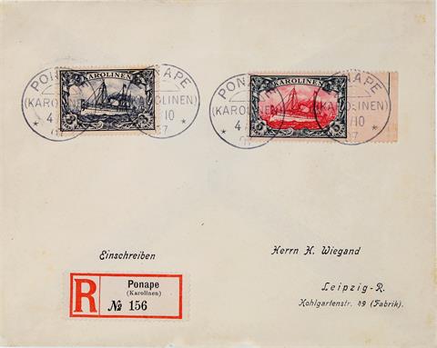 Dt. Kolonien Karolinen - 1907,  (Sammler)Satzbrief,