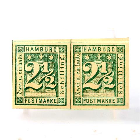 AD Hamburg - 1864, 2 1/2 S. dunkelgrün,