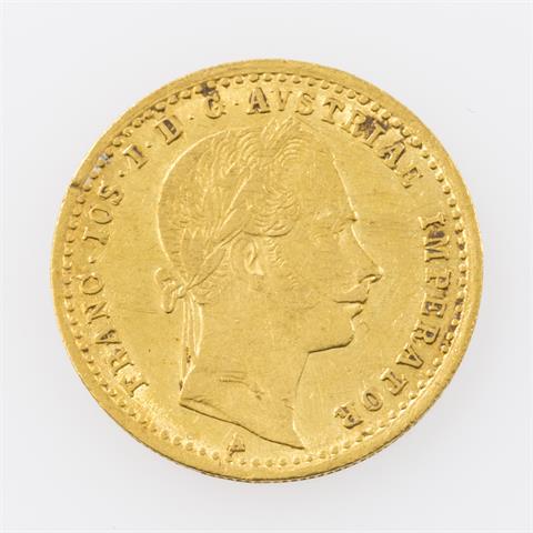 Österreich-Ungarn/Gold - 1 Dukat 1863/A, Franz Joseph, ss.,