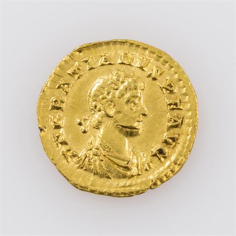 Spätantike/Gold - Solidus 367-375 n.Chr./Trier, Gratian, Av: Büste des Gratian n.r.,