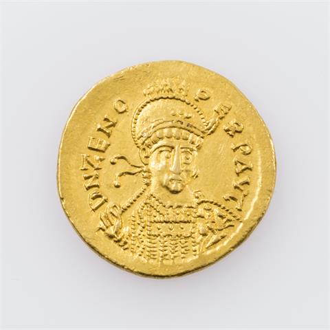 Spätantike/Gold - Solidus 5.Jh.n.Chr./Constantinopolis, Zeno (476-491 n.Chr.),