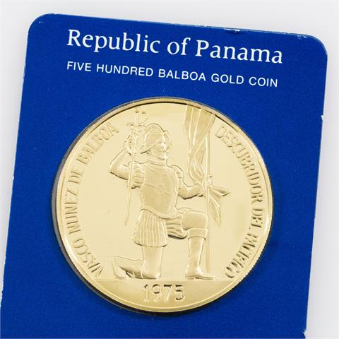 Panama/GOLD - 500 Balboas 1975, selten,