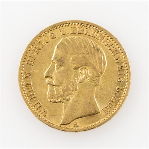 Braunschweig/GOLD - 20 Mark 1875 A, Wilhelm,