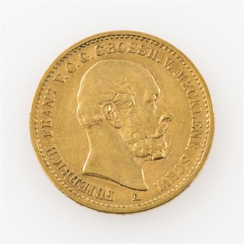 Mecklenburg-Schwerin/GOLD - 20 Mark 1872 A, Friedrich Franz II.,