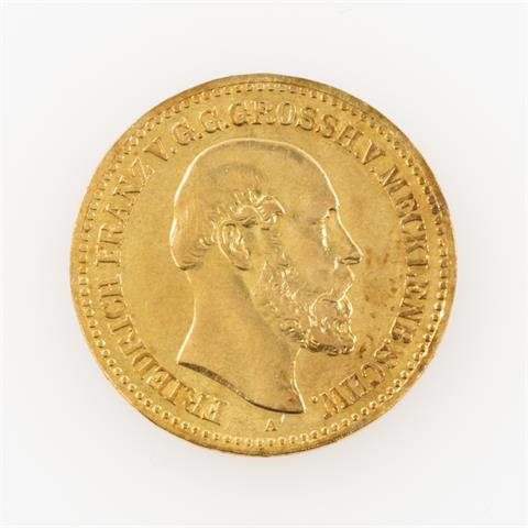 Mecklenburg-Schwerin/GOLD - 10 Mark 1878 A, Friedrich Franz II.,