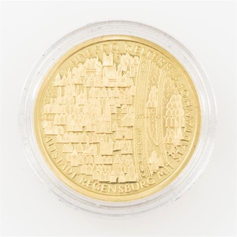 BRD / Gold - 100 Euro 2016/F Altstadt Regensburg zu 1/2 Unze,