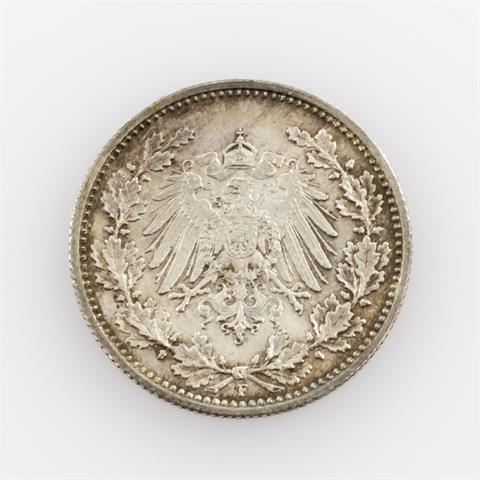Kaiserreich - Selten! 50 Pfennig 1902 F,