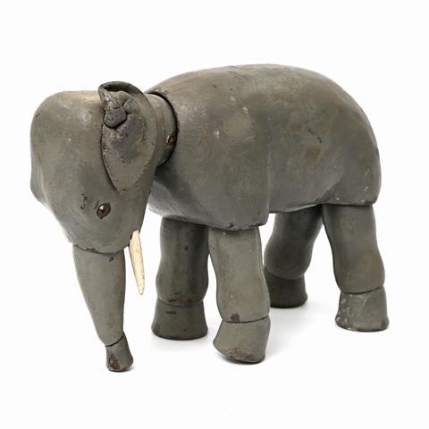 Wohl SCHOENHUT Elefant aus dem Humpty Dumpty-Zirkus, Anfang 20. Jh.,