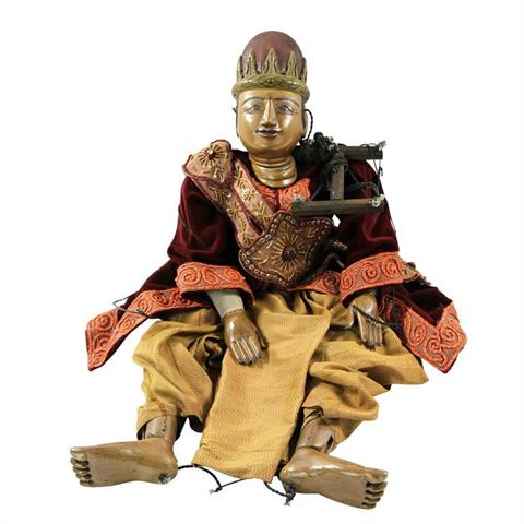 Prächtige Marionette aus Holz. THAILAND, 20. Jh.