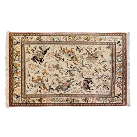 Orientteppich aus Seide. GHOM/IRAN, 20. Jh., ca. 206x140 cm