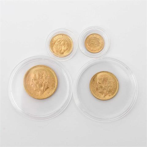 Hübsche Zusammenstellung Mexiko in GOLD - bestehend aus 1 x 10 Pesos 1959, ss-vz., leicht fleckig, 7,5g GOld fein.