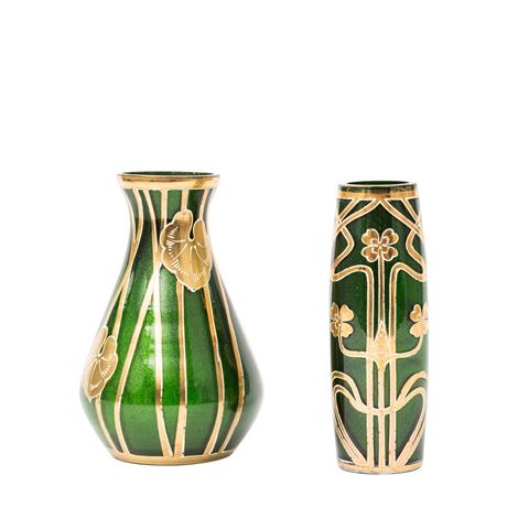 Paar Vasen in Jugendstil Ornamentik, 20.Jh.