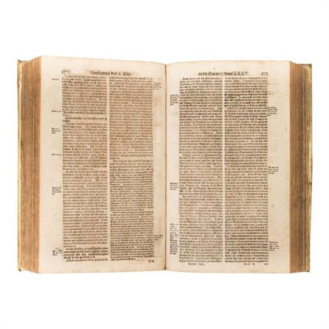 Hist. großformatige Lutherbibel, 17.Jh. - Titelblatt fehlt, höchstwahrscheinlich ein Teilband