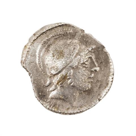 Röm. Republik/Silber - 1 Denar 48 v.Chr./Rom, D. Iunius Brutus Albinus,