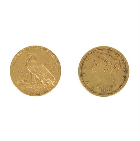 USA/GOLD - 2 x 5 Dollars,
