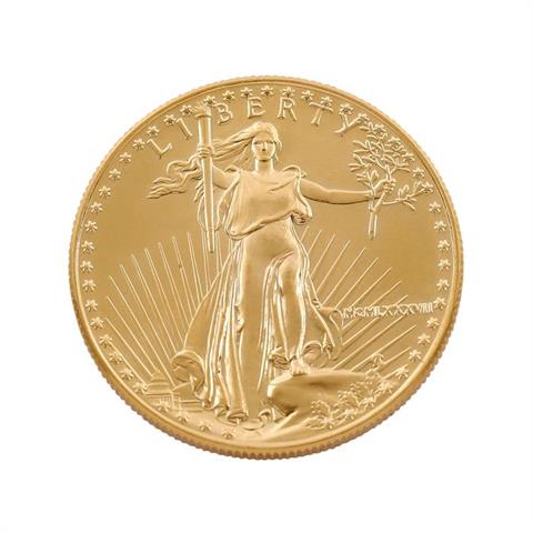 USA/GOLD - 1 Unze Eagle, 50 Dollars 1987,