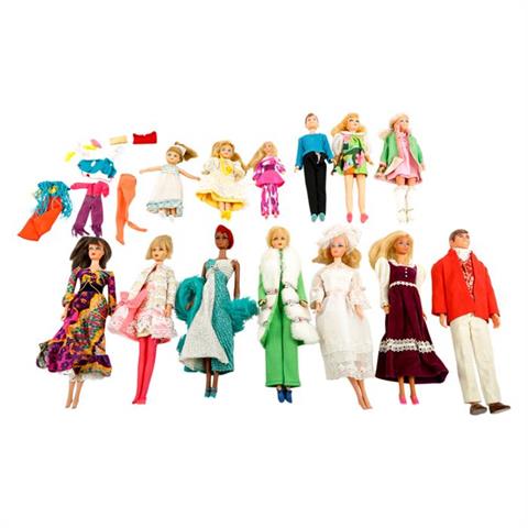 Meist MATTEL Konvolut von dreizehn Barbiepuppen, 1960er/1970er Jahre,