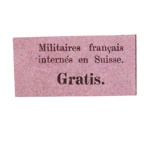 Schweiz – 1871, Portomarke für interniertes französisches Militär,