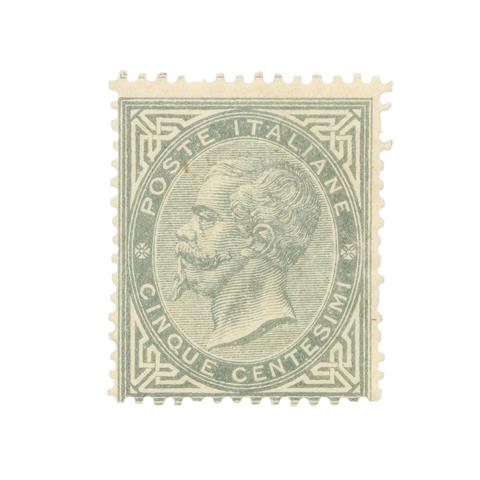 Italien  - 1863, Freimarke König Viktor Emanuel II,