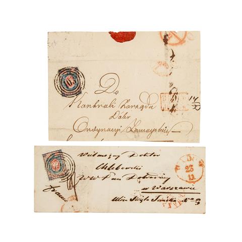 Polen – 1860, Briefteil + Briefhülle,
