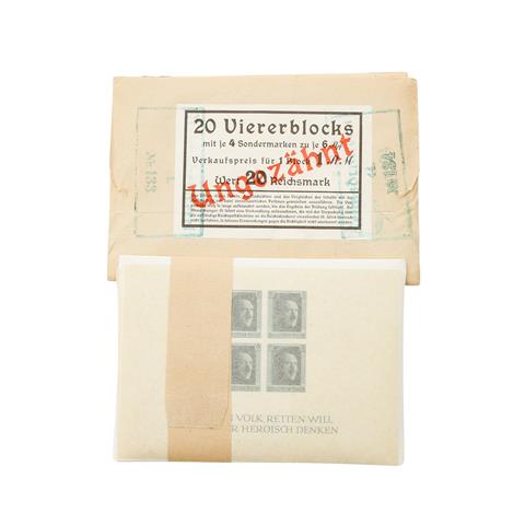 Deutsches Reich 1937 - Originaltasche mit 20x postfrischen Block 8,