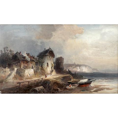ASTUDIN, NICOLAI VON, ATTR. (1847-1925), "Burganlage am Meer",