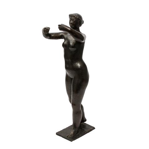 NUSS, FRITZ (Göppingen 1907-1999 Strümpfelbach) "Weiblicher Akt", Bronze, 1948,
