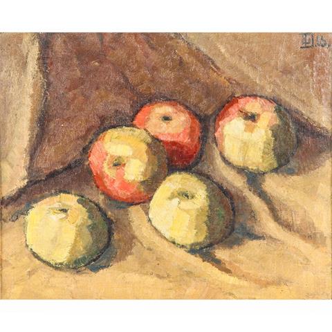 DEICHER, LUISE (Waiblingen 1891-1973, Hölzel-Schülerin), "Stillleben mit Äpfeln",