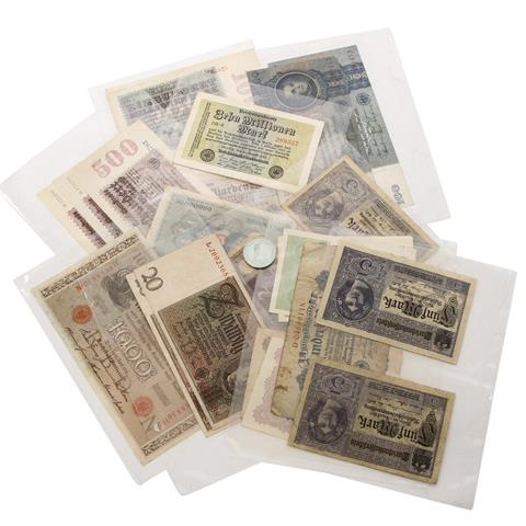 Münzen und Banknoten - Konvolut aus 5 DM 1955 F Schiller und