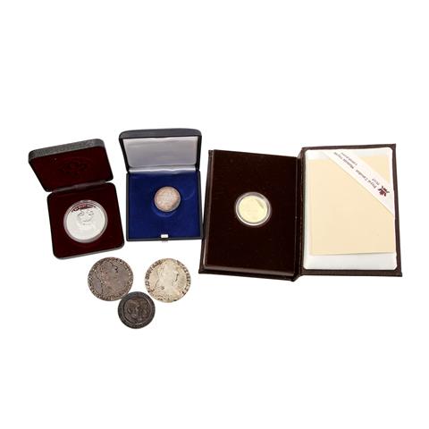Kleines Konvolut Münzen mit GOLD und SILBER - dabei  z.B. 1 x Kanada -