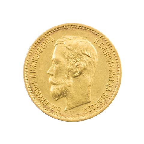 Russland/GOLD - 5 Rubel 1901 r,