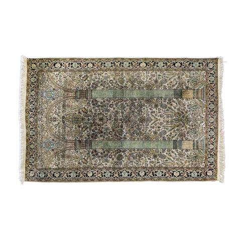 Orientteppich aus Kaschmirseide. INDIEN, 20. Jh., ca. 194x123 cm