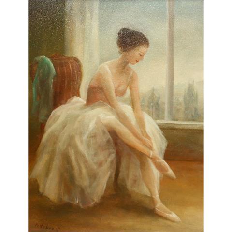 VRBOVA, MILOSLAVA (1909-1991), "Balletttänzerin in einem Atelier in Prag",