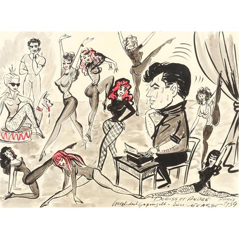 CUCASSO (d.i. Emilios Coukidis; 1931-2011, Künstler d. Montmartre), "Doriss et André",