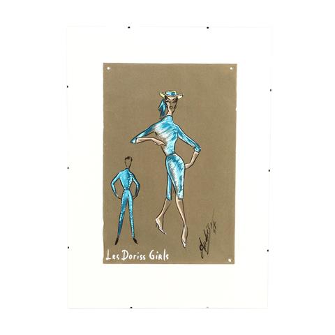 LEVASSEUR, ANDRÉ (geb. 1927 Paris, Zeichner u. Entwerfer 20. Jh.), "Les Doriss Girls”, italienische Kostüme,