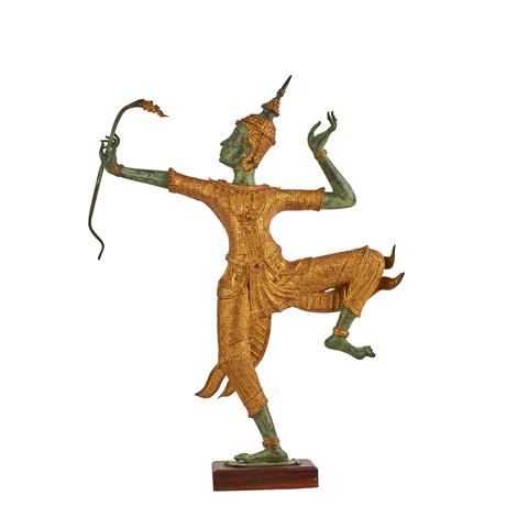 Ramakian-Figur aus Bronze. THAILAND 20. Jh..