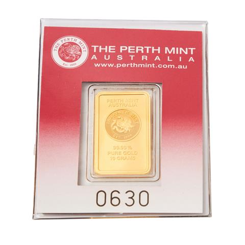 GOLDBARREN 10 g, The Perth Mint Australia,