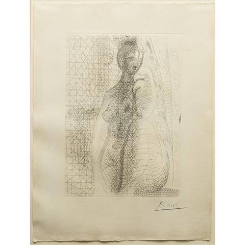 PICASSO, PABLO (1881-1973), "Femme nue à la Jambe plieée" aus "La Suite Vollard",