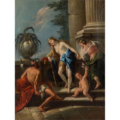 ITALIENISCHER KÜNSTLER 18./19. Jh., "Ceres und Herkules vor dem Tempel",