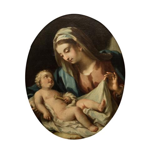 BATONI, Pompeo, ATTR./UMKREIS (P.B.: 1708-1787), "Madonna mit Christuskind",