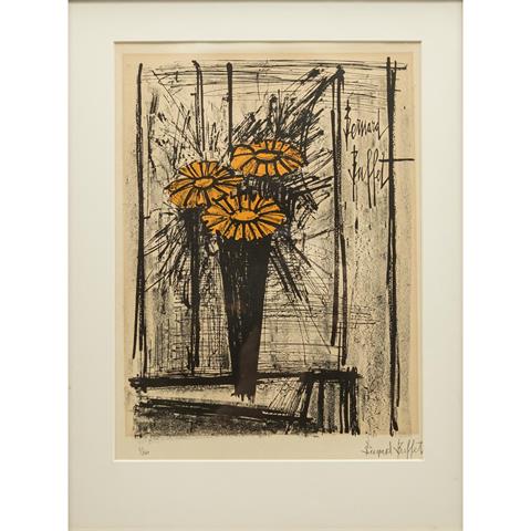 BUFFET, BERNARD (1928-1999). "Blumen in Vase am Fenster",