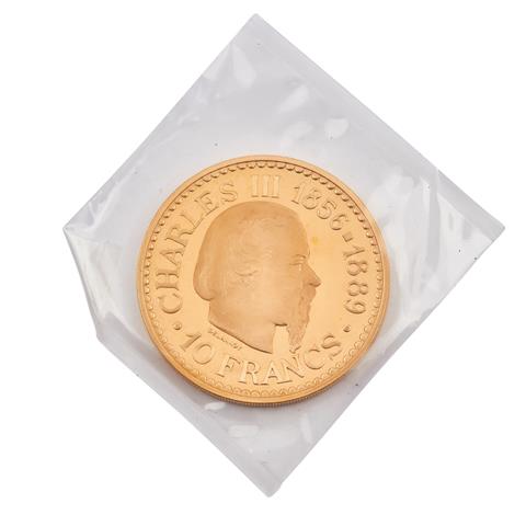 Monaco/GOLD - 10 Francs 1966. Rainier III. 1949-2005.