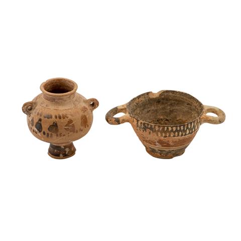 2 kleine Henkelgefäße, wohl antikes Griechenland 7.Jh.v.Chr. -