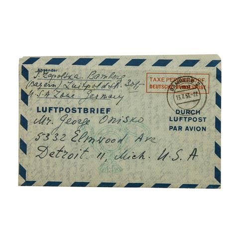 Bund - Luftpostfaltbrief 1950
