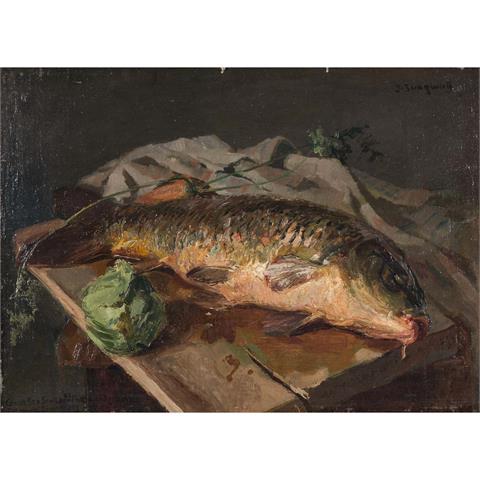 JUNGWIRTH, JOSEF ( 1869-1950), " Stillleben mit Karpfen"